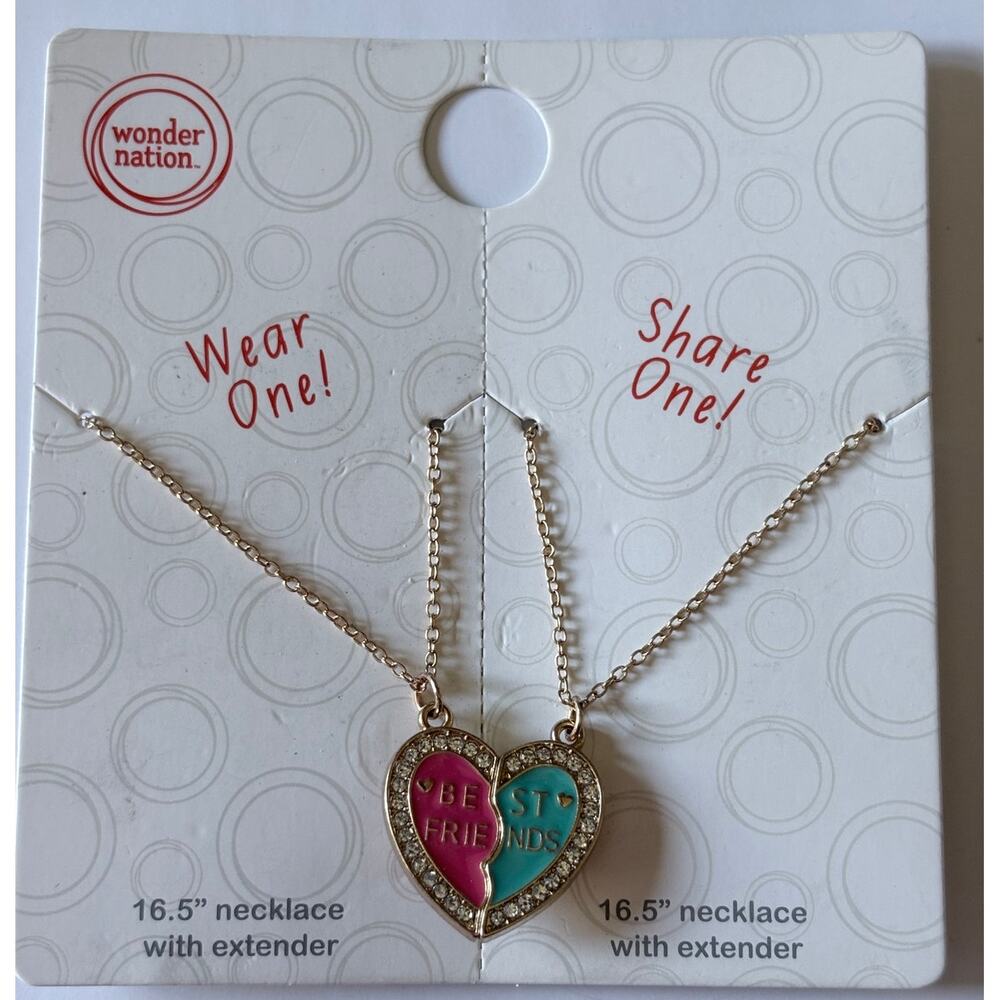 Wonder Nation Gold-Tone Heart-Shaped Best Friend Necklace